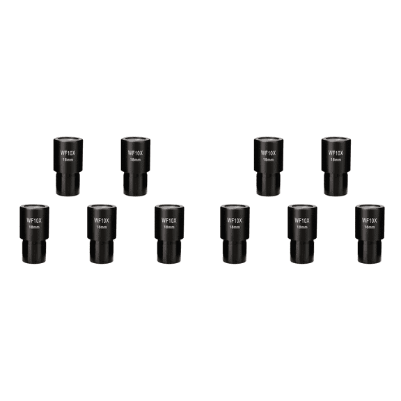 10 Pcs 10X Microscope Eyepiece Wide Angle Optical Lenses Adapter Field 18mm Professional Ocular Lens Standard