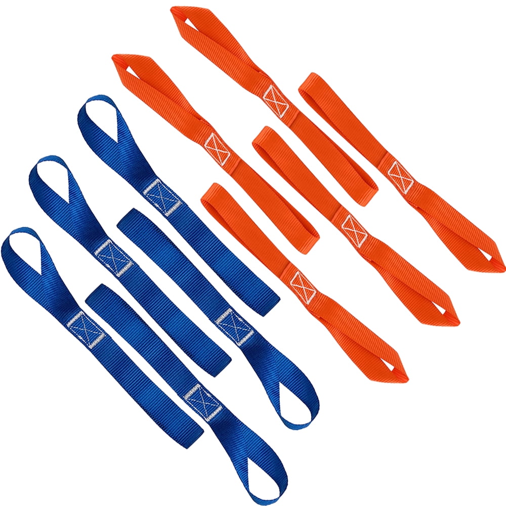 Soft Loop Tie Down Straps With Carabiner Clips – 6 Pack 24" Loops & 6 M6 Spring Snap Hooks, 700 Lb Capacity