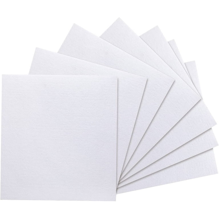 10 Pcs 12'' x 12'' White Felt Fabric Squares Sheets Nonwoven Fabric Squares  Soft for Cushion and Padding Patchwork Sewing DIY Craft - 3mm Thick
