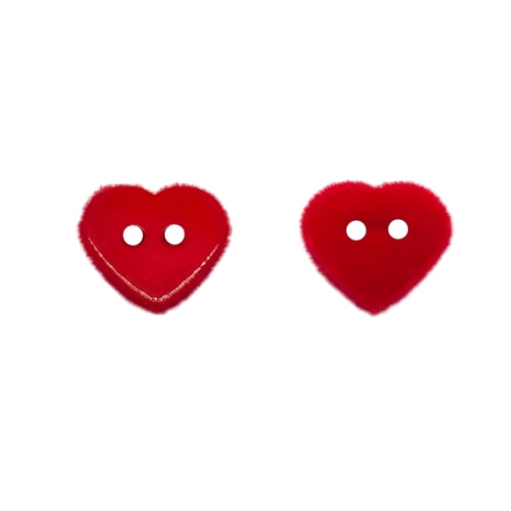 10 Pcs 14.5mm Heart Sewing Button,2 Holes Buttons Plastic Heart Shaped Sewing Buttons,For Sewing,Knitting,Diy Crafts,Painting Handmade Ornament(Red)