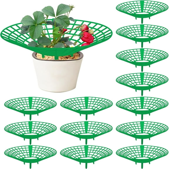 10 Pcs/14pcs Strawberry Plant Supports, Strawberry Plant Stand with 3 Sturdy Legs, Strawberry Growing Racks, Strawberry Growing Frame, Protecting Strawberry Plants from Mold, Rot and Dirt