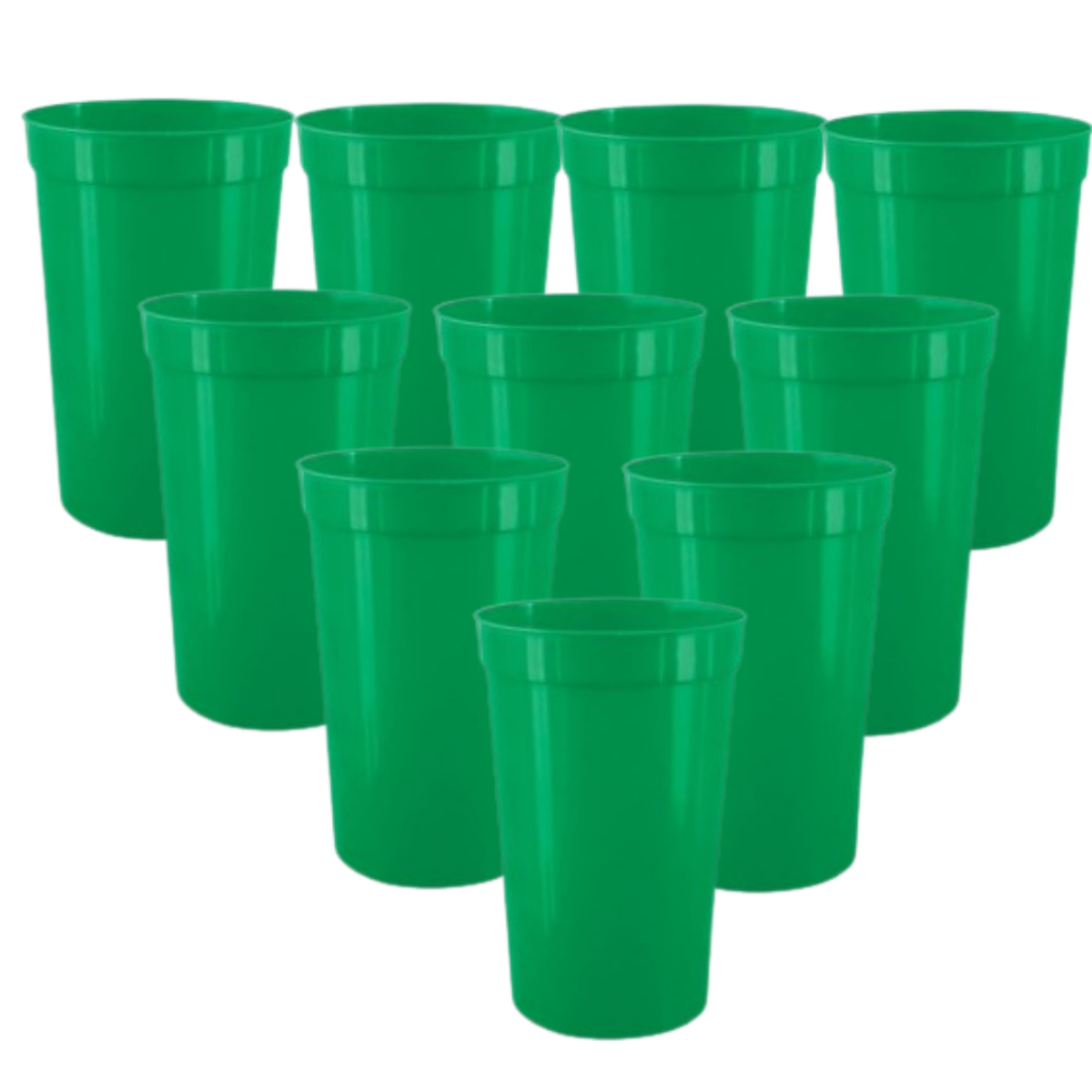 MODANU 10 Pcs Plastic Cups Bulk 16oz Reusable Stadium Tumbler Toddler Cups  for Wedding Picnics Christmas Thanksgiving Party Camping, Red