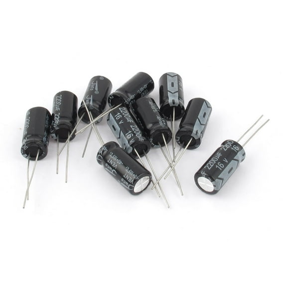 10Pcs 16V 2200uF 105C Radial Electrolytic Capacitor 10mm x 20mm