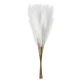 thumbnail image 1 of 10 Pcs 17.7" Artificial Pampas Grass, Silk Feather Fluffy Handmade Stems for Vase Home Window Display, Bohemian Cozy Decor for Living Room Bedroom Wedding, White, 1 of 5