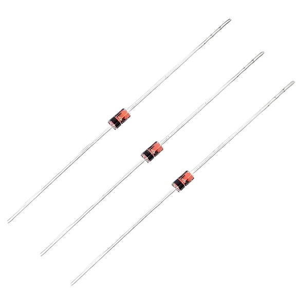 Lot of 10 1N270 Germanium Diodes, DO-7 Package TV FM AM Radio Detection Diodes for Vintage Electronics and Crystal Radio Projects