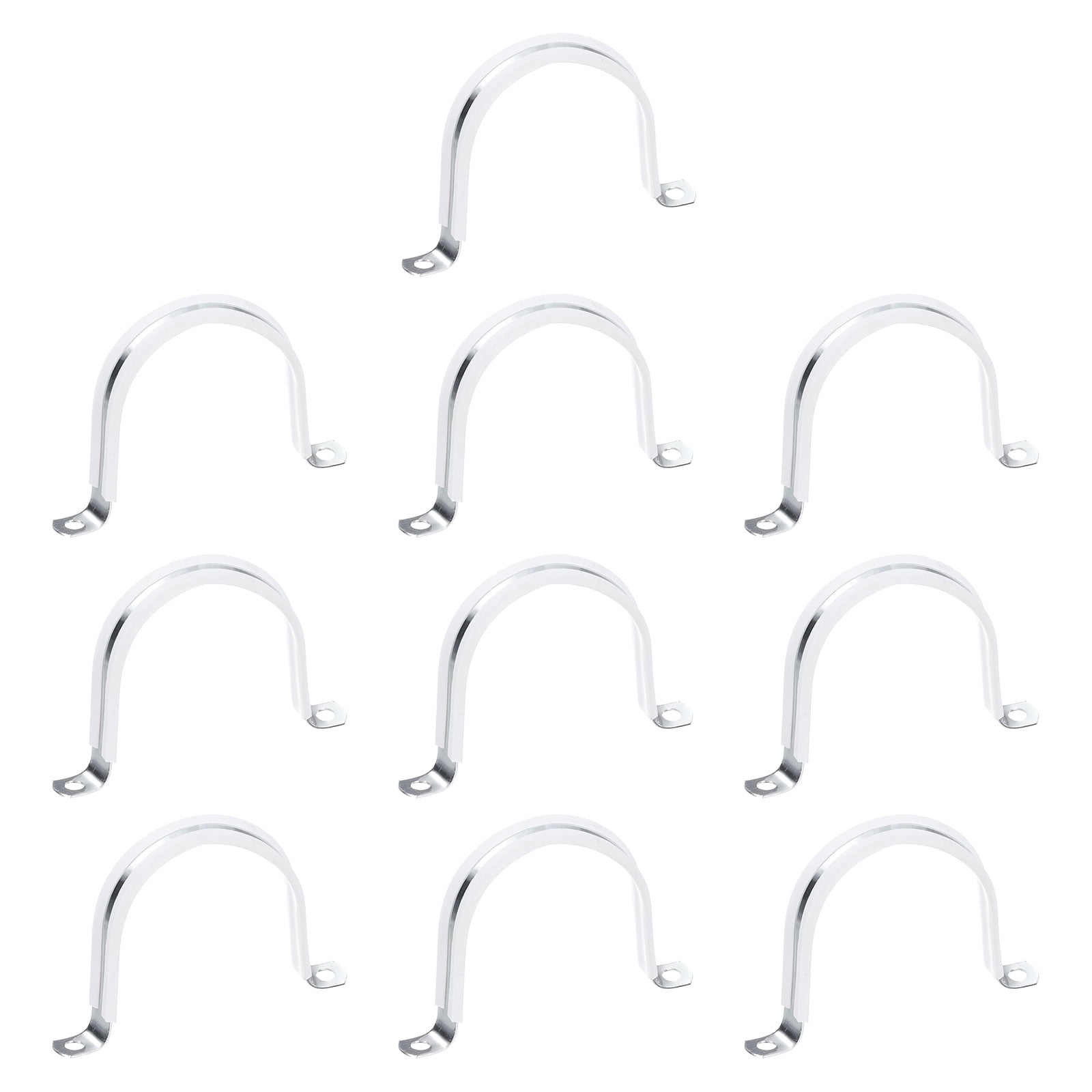 10 Pcs 2-15/16 Inch Rigid Pipe Strap,  2 Holes U Bracket Cable Clamp Hanger
