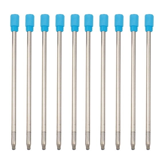 10 Pcs 2.8 inch Ballpoint Pen Refills, Smooth Writing Pens Refill, 1ml Replaceable Ballpoint Pen Refill, Metal Refill for Diamond Crystal Stylus and Ballpoint Pens