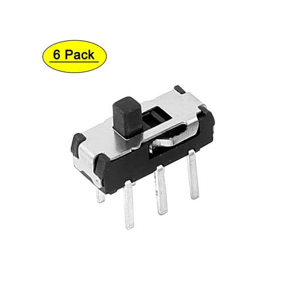 10 Pcs 2 Position DPDT 2P2T 6 Pin PCB Panel Vertical Slide Switch