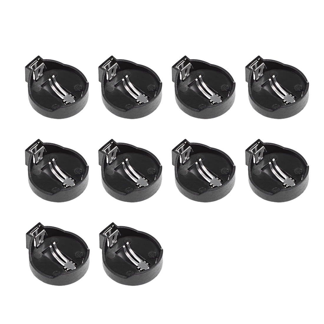 10 Pcs 2 Terminals CR2032 Round Horizontal Coin Button Battery Holder