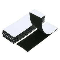 Uxcell 2" x 6"Nylon  Hook and Loop Strips Rectangle Tape Double Sided 10 Pcs Black