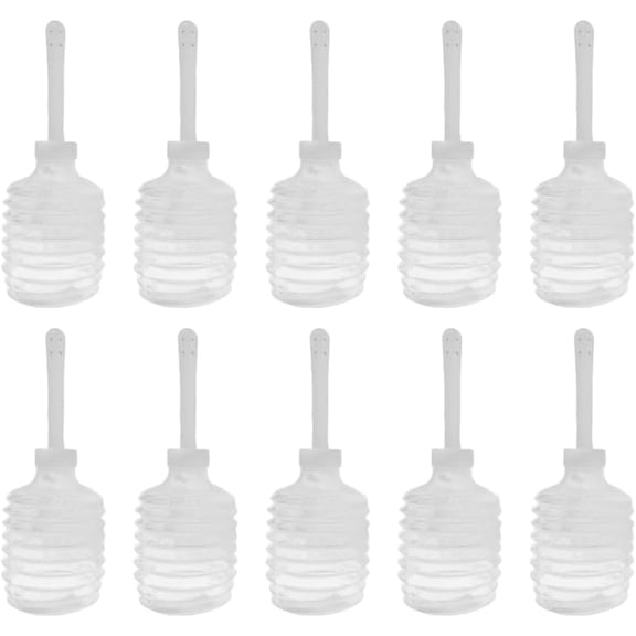 10 Pcs 200ml Portable Disposable Clear Enema Douche Applicator Bottle Anal Applicator Cleaning Tool For Women Men(transparent)