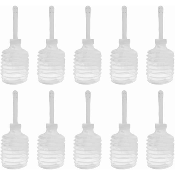 10 Pcs 200ml Portable Disposable Clear Enema Douche Applicator Bottle Anal Applicator Cleaning Tool For Women Men(transparent)