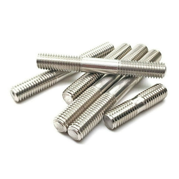 10 Pcs 201 Stainless Steel Double-Ended Threaded Rods Diameter: M6, Length: 110mm.