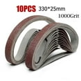 thumbnail image 1 of 10 Pcs 25*330mm Sanding Belt 1000Grit Grinding and Polishing for Angle Grinder, 1 of 5