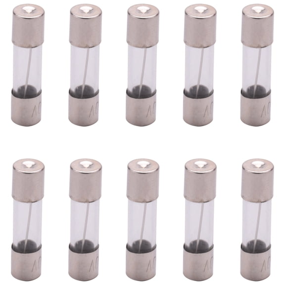 10 Pcs 250V 10Amp Slow Blow Time Delay Glass Fuses Tubes 5mm x 20mm