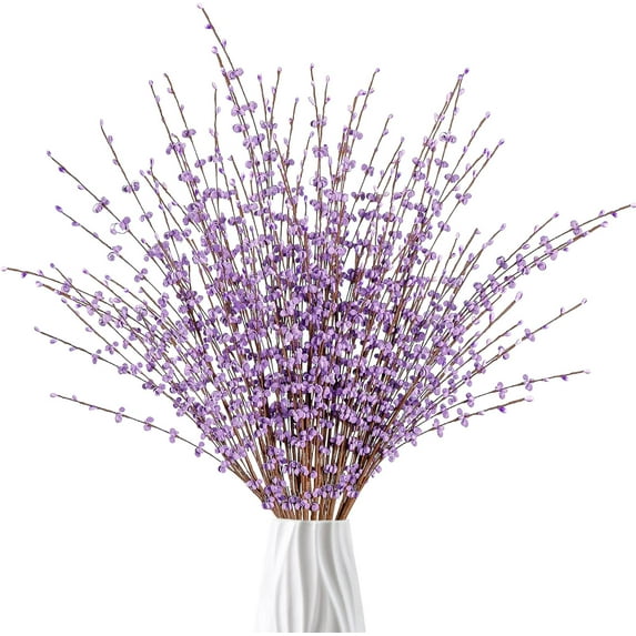 10 Pcs 29.5’’ Long Artificial Jasmine Flowers Tall Fake Flower Bouquet Faux Jasmine Plants Dry Branches for Wedding Home Party Office Hotel Restaurant Kitchen Decoration(White)