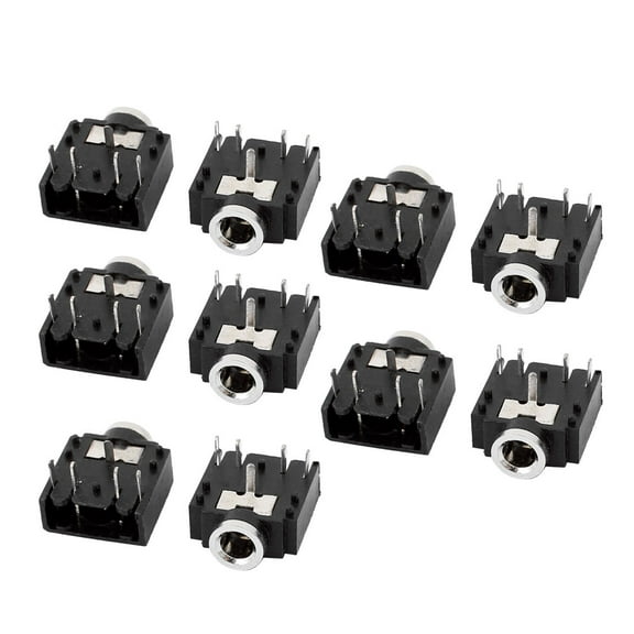 10 Pcs 3.5mm Female Stereo Audio Socket Headphone Jack Connector 5 Pin PCB Mount