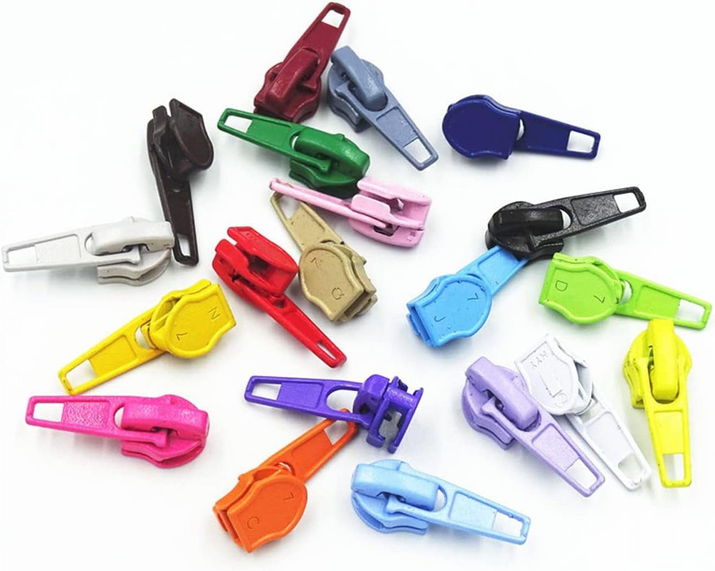 10 Pcs 3 Metal Zipper Head Slider Nylon Coil Zipper Slider Replacement