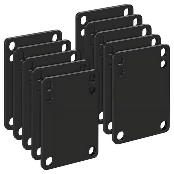 10 Pcs 3 mm Skateboard Riser Shock Pads Longboard Rise Pads Skateboard Shock Pads Soft Longboard Shockpads,10 x Skateboard riser shock pads,Black