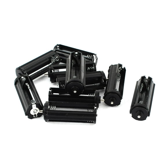 10 Pcs 3 x 1.5V AAA Battery Holder Spring Case Box Black for Flashlight Torch