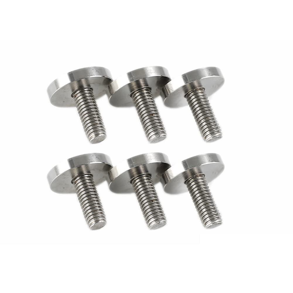10 Pcs 304 Stainless Steel Advertising Solid Nail Decorative Set Screws 16xM6x16mm.