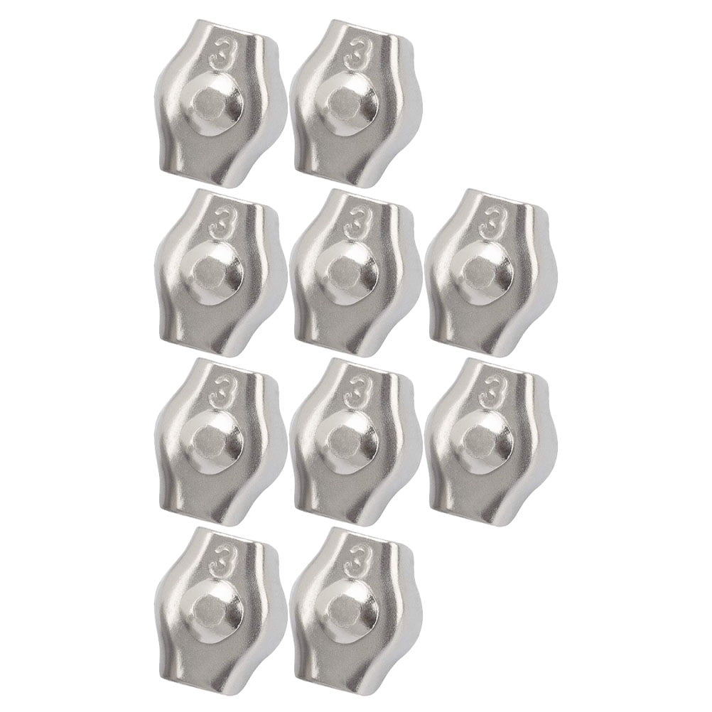 10pcs Stainless Steel Single Wire Rope Clamp Cable Grips Clip Kits ...