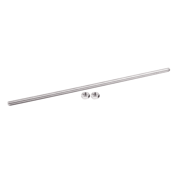 10 Pcs 320mm x M8 Stainless Steel Thread Bar Stock Rod Silver Tone