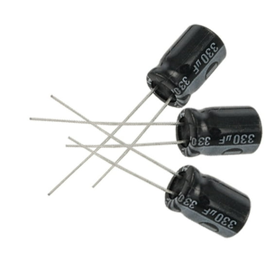10 Pcs 330uF 25V 105C Radial Electrolytic Capacitor 8x12mm