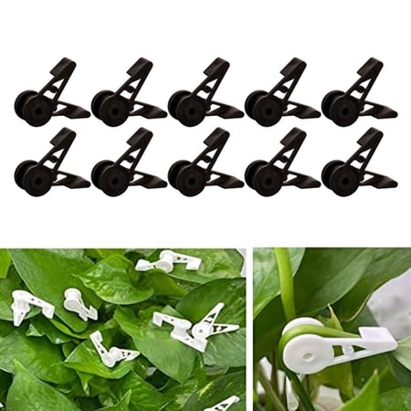 10 Pcs 360 Degree Adjustable Plant Trainer Clips Support Clips Tomato Branches Bender Plant Stem Trainer Clips (Black)