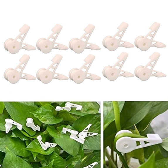 10 Pcs 360 Degree Adjustable Plant Trainer Clips Support Clips Tomato Branches Bender Plant Stem Trainer Clips (White)