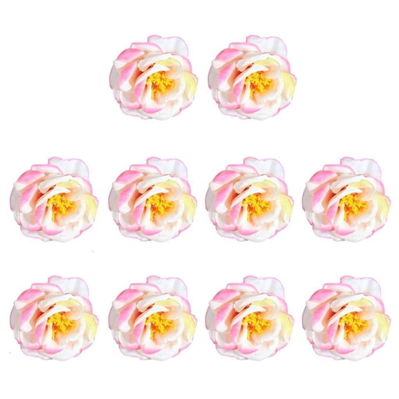 10 Pcs 3D Flowers Decorative Flower Craft Flower Heads False Flowers for Home