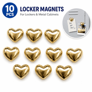 10 Pcs 3D Heart Fridge Magnets, locker magnets Mini Refrigerator Decor Upgraded Powerful Hold, Hard to Slip Off