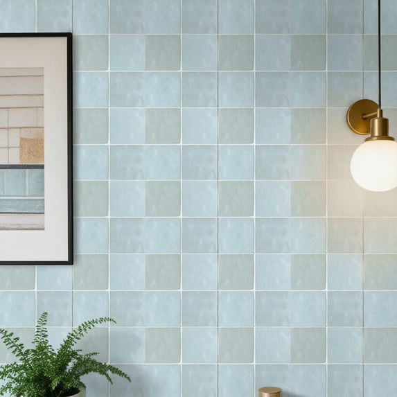 10 Pcs, 3D Peel and Stick Tile, 11.8"×11.8" 10-Sheet PVC Square Peel and Stick Backsplash for Kitchen Stick on Tiles for Bathroom, Living Room, Fireplace, Wall Decor