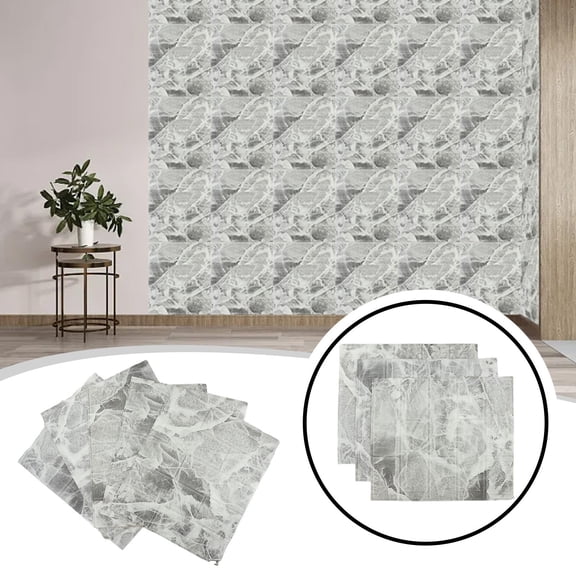 10 Pcs 3D Self-Adhesive Tile Stone Brick Wall Sticker Soft Foam Panels