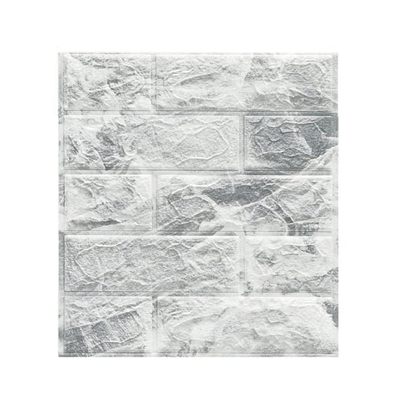 10 Pcs 3D Self-Adhesive Tile Stone Brick Wall Sticker Soft Foam Panels