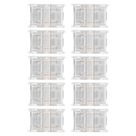 10 Pcs 3Pin 10mm COB LED Strip Connectors - Gapless Solderless Quick Connector for Strip Lighting