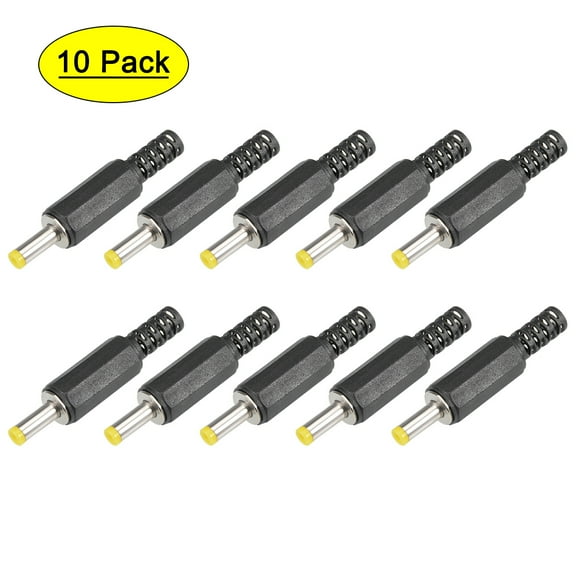 10 Pcs 4.0mm x 1.7mm Straight Male DC Power Jack Solder Connector Adapter