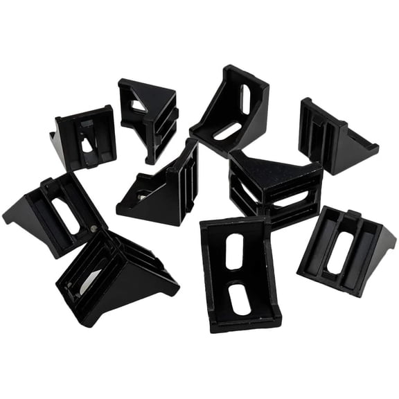 10 Pcs 4040 Inside Corner Bracket Gusset for 4040 Aluminum Extrusion Profile 40x40x35mm with Slot 8mm,Black