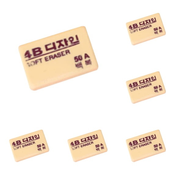 10 Pcs 4B Pencil Eraser, 1.02X0.67 inch Rectangular Rubber Eraser, Smudge‑Resistant Art Eraser, Clean Wipe Sketch Eraser, Non‑Residue Drawing Eraser, Soft Graphite Eraser for Drafting and Sketching