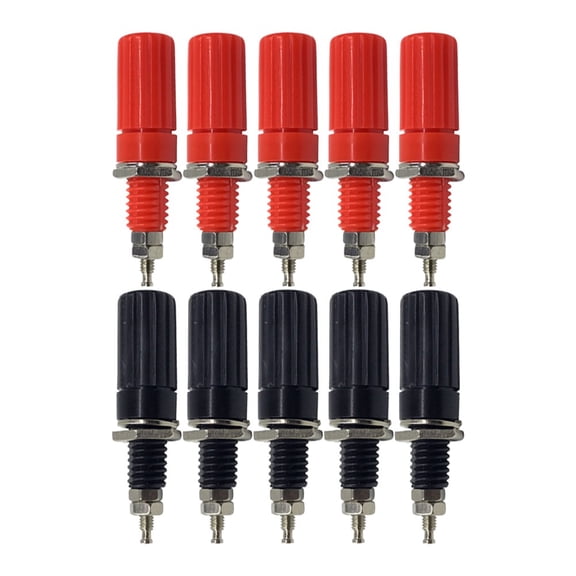 10 Pcs 4MM Banana Socket Binding Post Banana Plug Electrical Connector Terminal