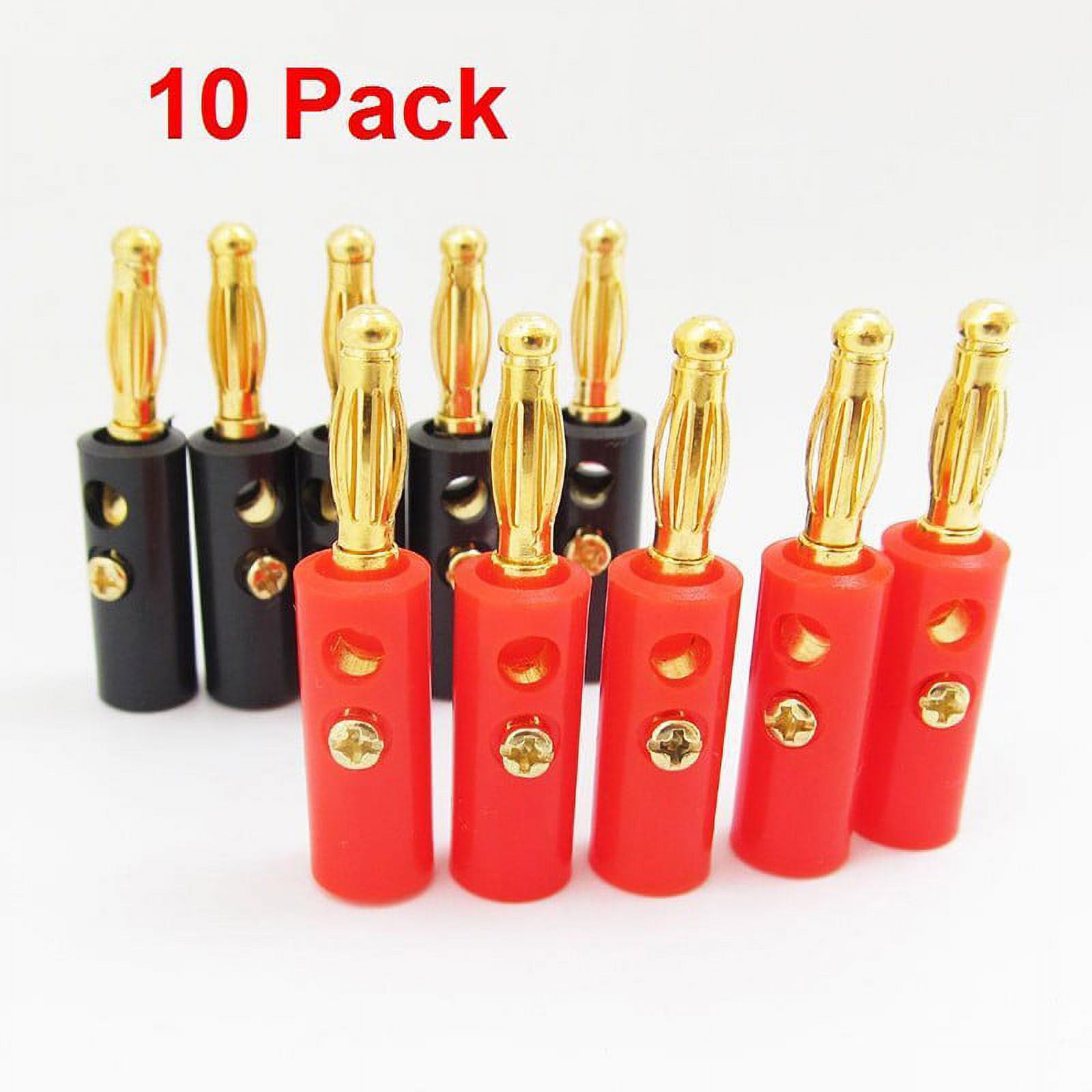 20pcs 4mm Connector Gold Plated Banana Audio Speaker Wire Cable - Foto 5