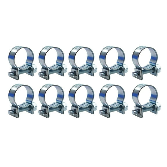 10 Pcs 5/16" Fuel Injection Gas Line Style Hose Clamps 1/2" - 9/16" Dia Clip Pipe Kit for Automotive Agriculture Plant and Construction