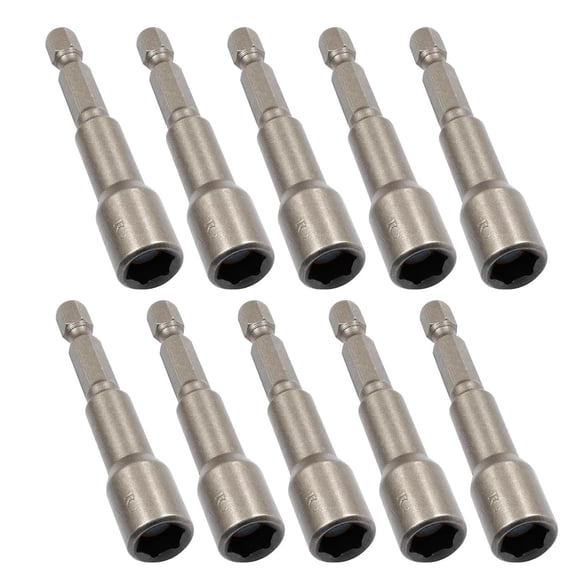10 Pcs 5/16 Inch Quick Change Power Nut Driver Bit, Hex Magnetic Power Hex Nut Driver Magnetic Extension Socket Drill Bit Set for Electric Hand Drill, Screwdriver