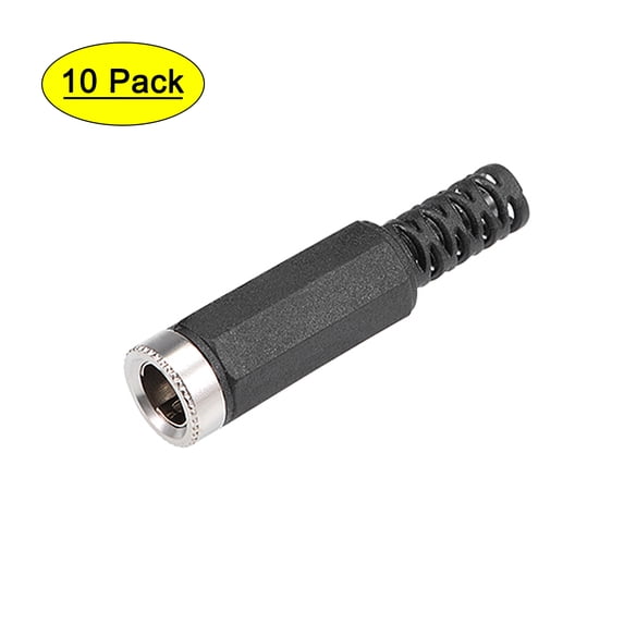 10 Pcs 5.5mm x 2.5mm Straight Female DC Power Jack Solder Connector Adapter