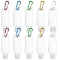 thumbnail image 1 of 10 Pcs 50ml Refillable Bottles with Hook Carabiner Belt Clip,Travel Containers Transparent Empty Plastic Bottles Liquid Containers for Shampoo Conditioner Lotion Toiletries, 1 of 7