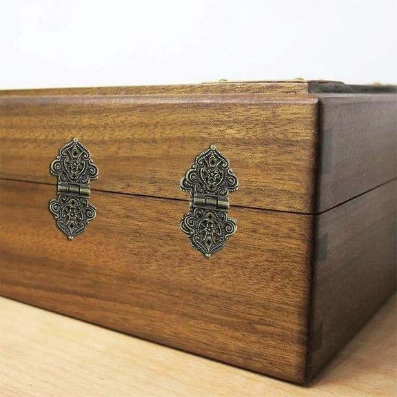 10 Pcs 53x28mm Antique Decorative Hinges Wood Box Furniture Door Hardware Hot