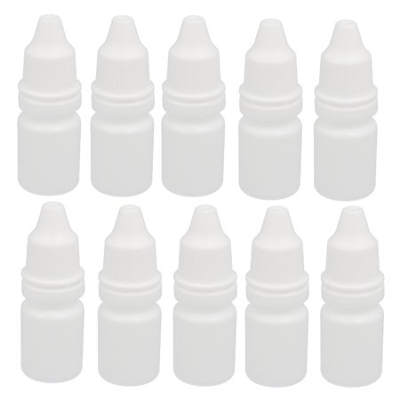 10 Pcs 5ml Dropper PE Plastic Drop Squeezable Empty Bottle White