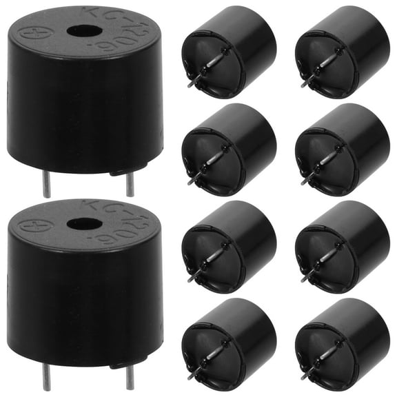 FONDOTIN 10Pcs Passive Electric Tone Buzzers Replacement for Circuit Board Black