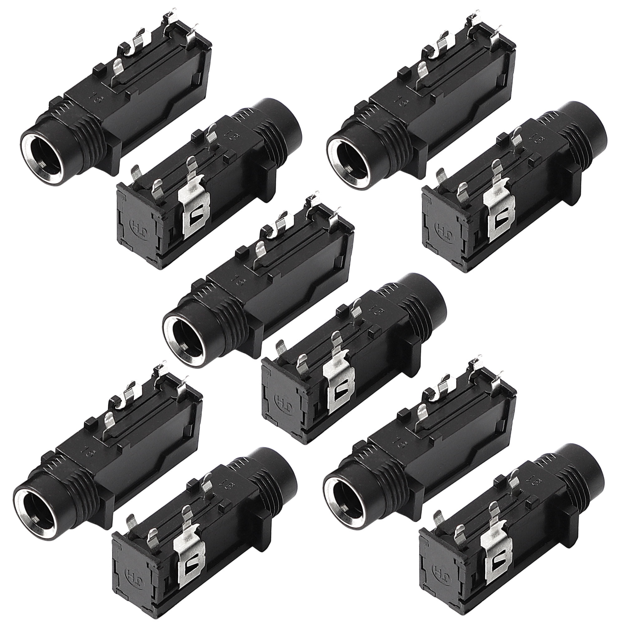 10 Pcs 6.35mm Stereo Socket 4 Pins Headphones Jack PCB Panel Mount ...