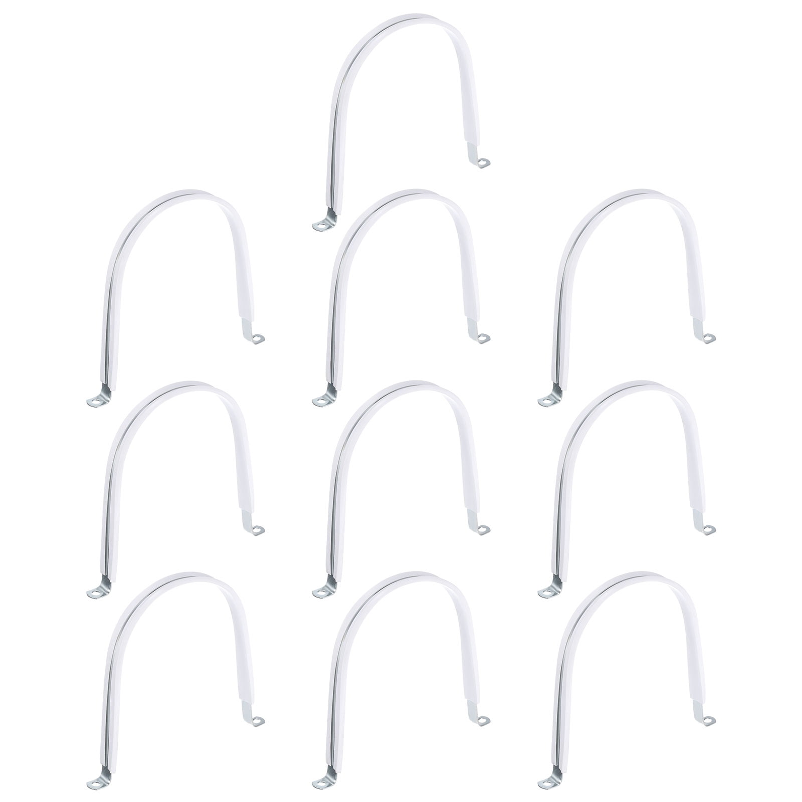 10 Pcs 6-5/16 Inch Rigid Pipe Strap,  2 Holes U Bracket Cable Clamp Hanger